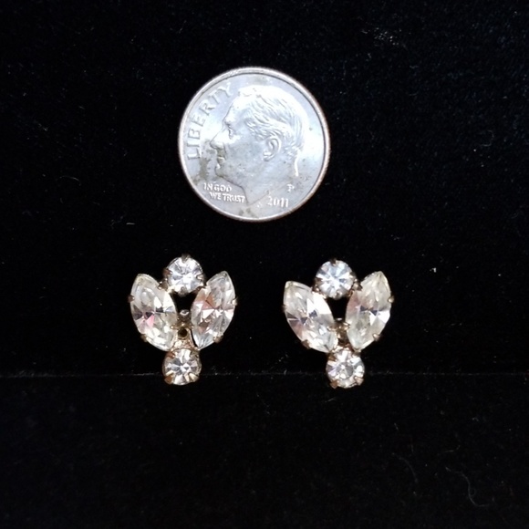 Vintage 1950s Made In Austria Crystal Screw Back Earrings - Picture 7 of 12